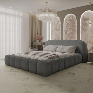 Trae Mobler Orlando 180 x 200 cm Gestoffeerd Bed Donkergrijs