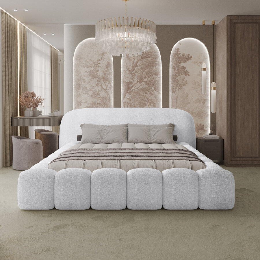 Orlando 160 x 200 cm Gestoffeerd Bed Naturel Orlando 160 x 200 cm Gestoffeerd Bed Naturel