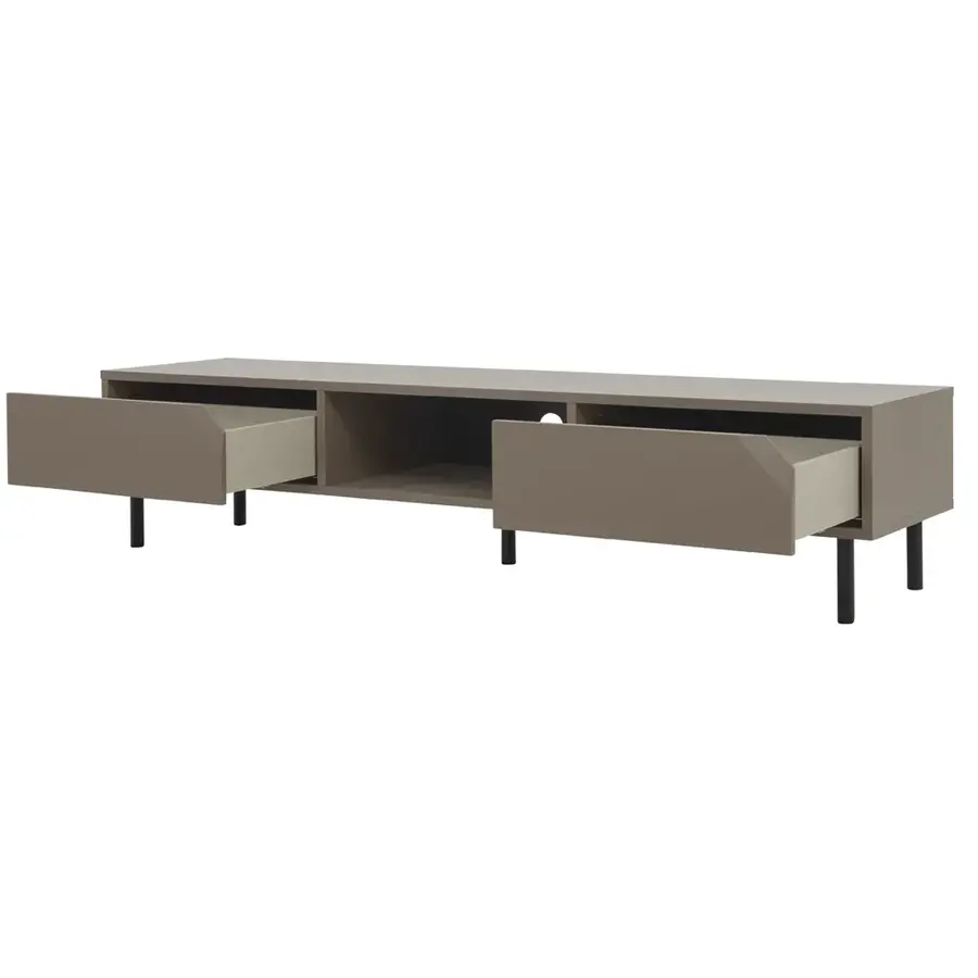 Corner TV-meubel 2-Deuren en Kubus Donker Taupe Corner TV-meubel 2-Deuren en Kubus Donker Taupe