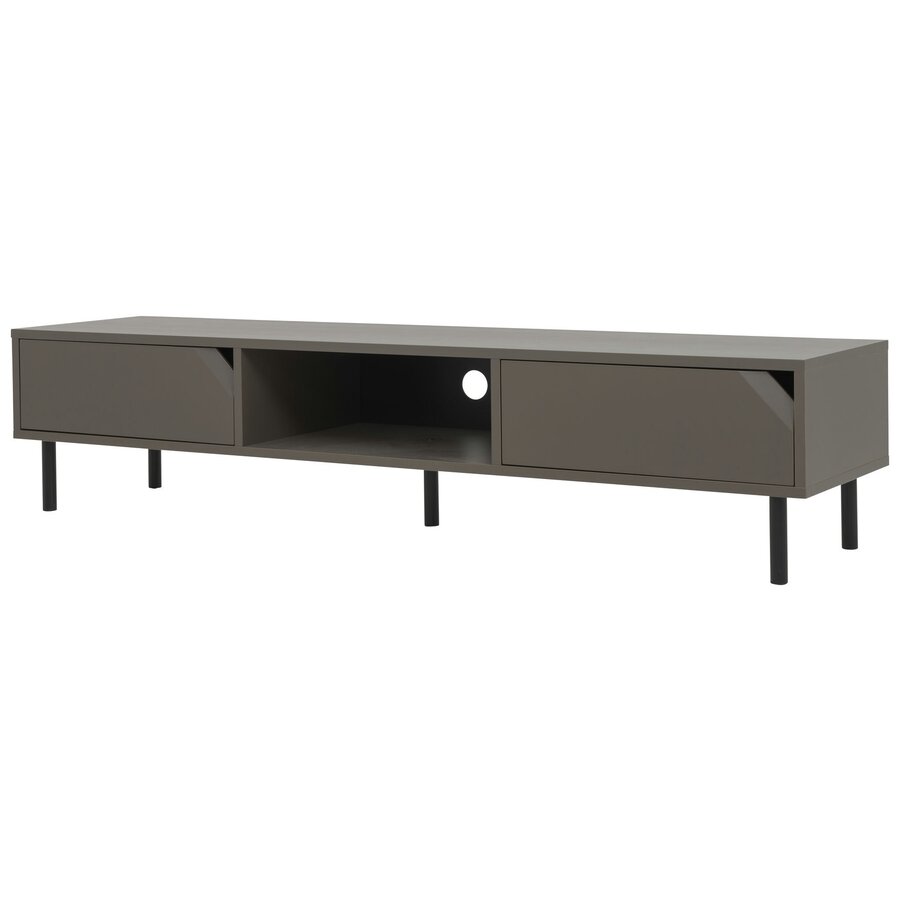 Corner TV-meubel 2-Deuren en Kubus Donker Taupe Corner TV-meubel 2-Deuren en Kubus Donker Taupe