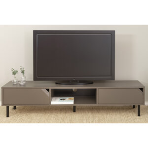 Corner TV-meubel 2-Deuren en Kubus Donker Taupe