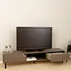 Corner TV-meubel 2-Deuren en Kubus Donker Taupe Corner TV-meubel 2-Deuren en Kubus Donker Taupe
