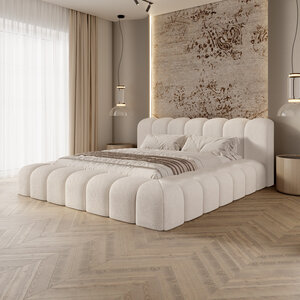 Trae Mobler Aurora 180 x 200 cm Gestoffeerd Bed Pearl