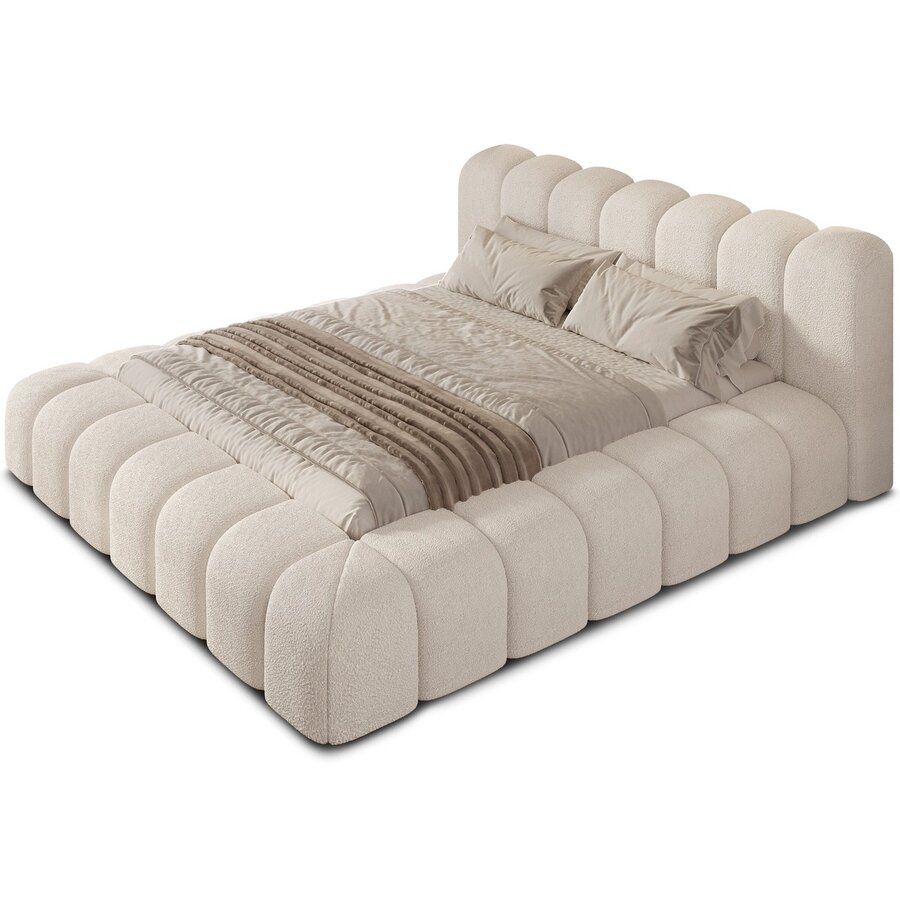 Aurora 160 x 200 cm Gestoffeerd Bed Pearl Aurora 160 x 200 cm Gestoffeerd Bed Pearl