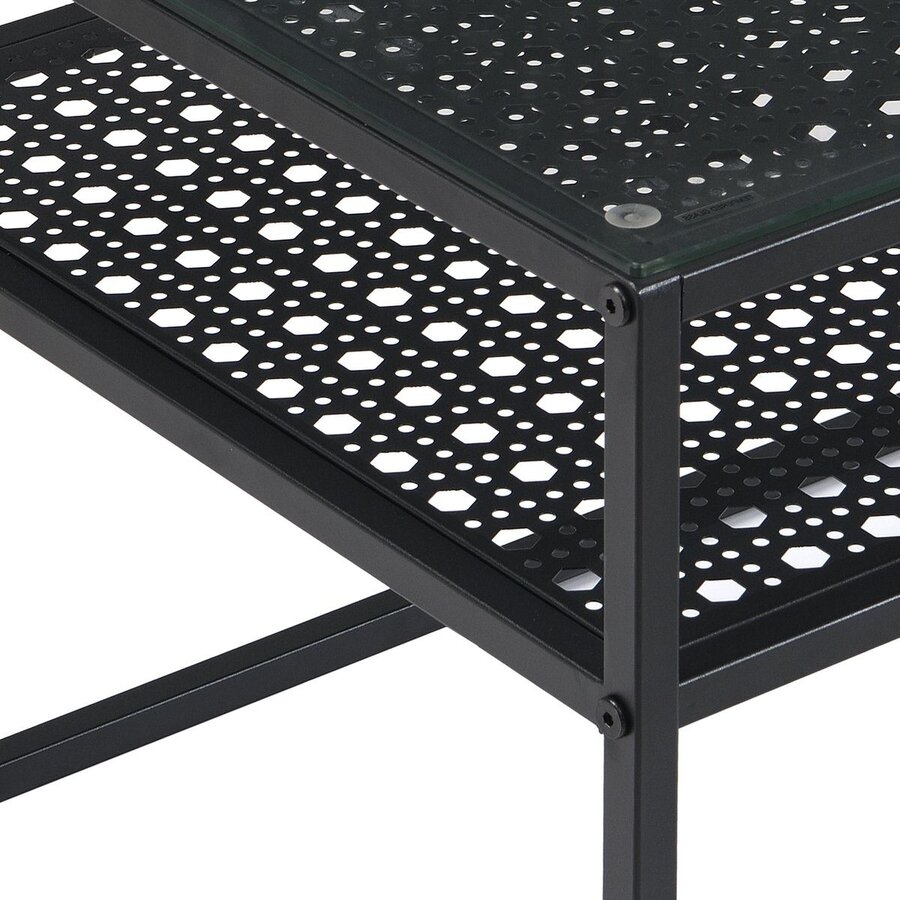 Amar Glazen Salontafel Zwart