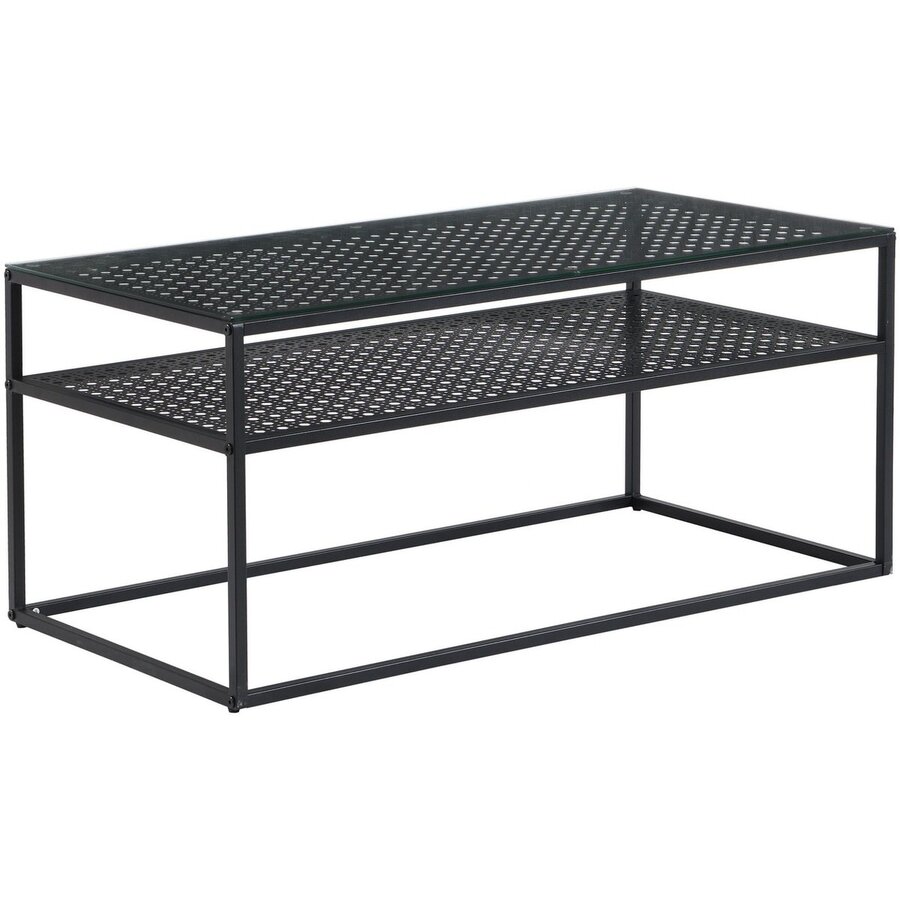 Amar Glazen Salontafel Zwart