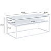 Amar Glazen Salontafel Wit