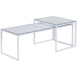 Sky Style Amar Glazen Salontafel Set Wit