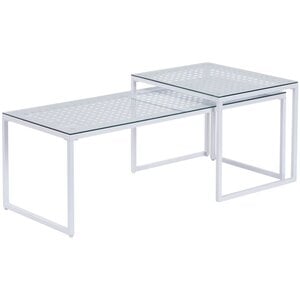 Sky Style Amar Glazen Salontafel Set Wit