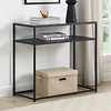 Amar Glazen Sidetable Zwart