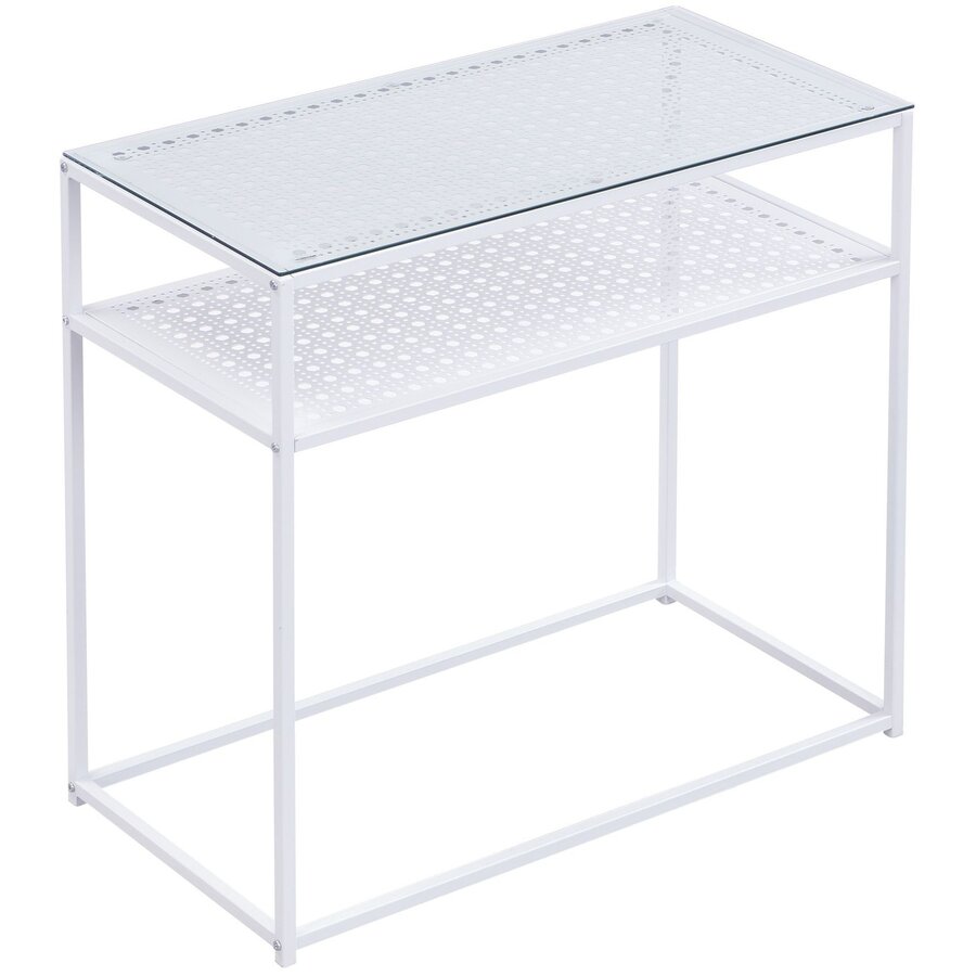 Amar Glazen Sidetable Wit