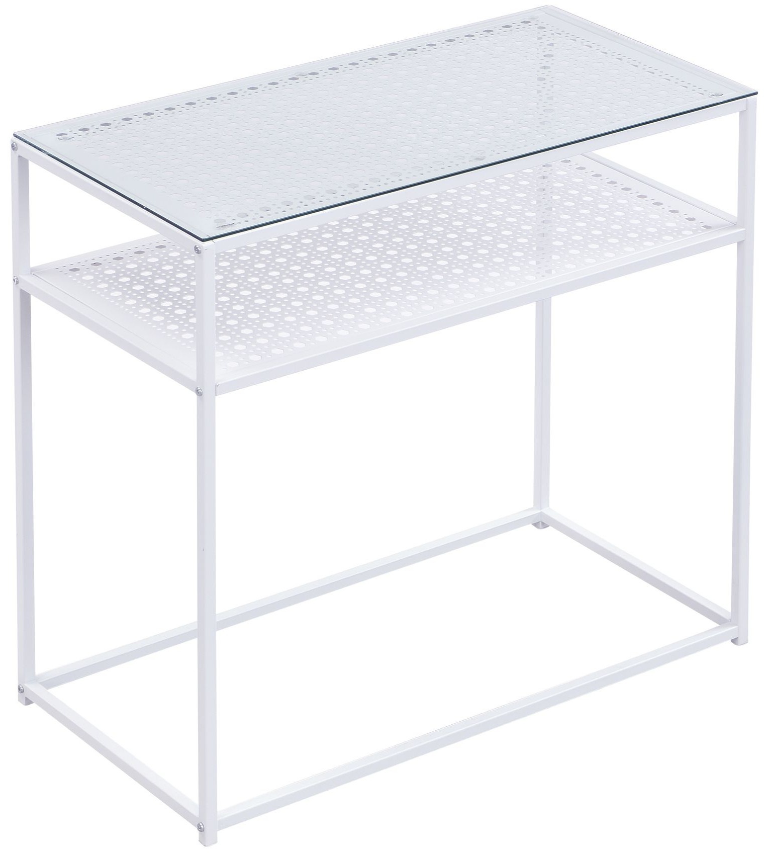 Sky Style Amar Glazen Sidetable Wit