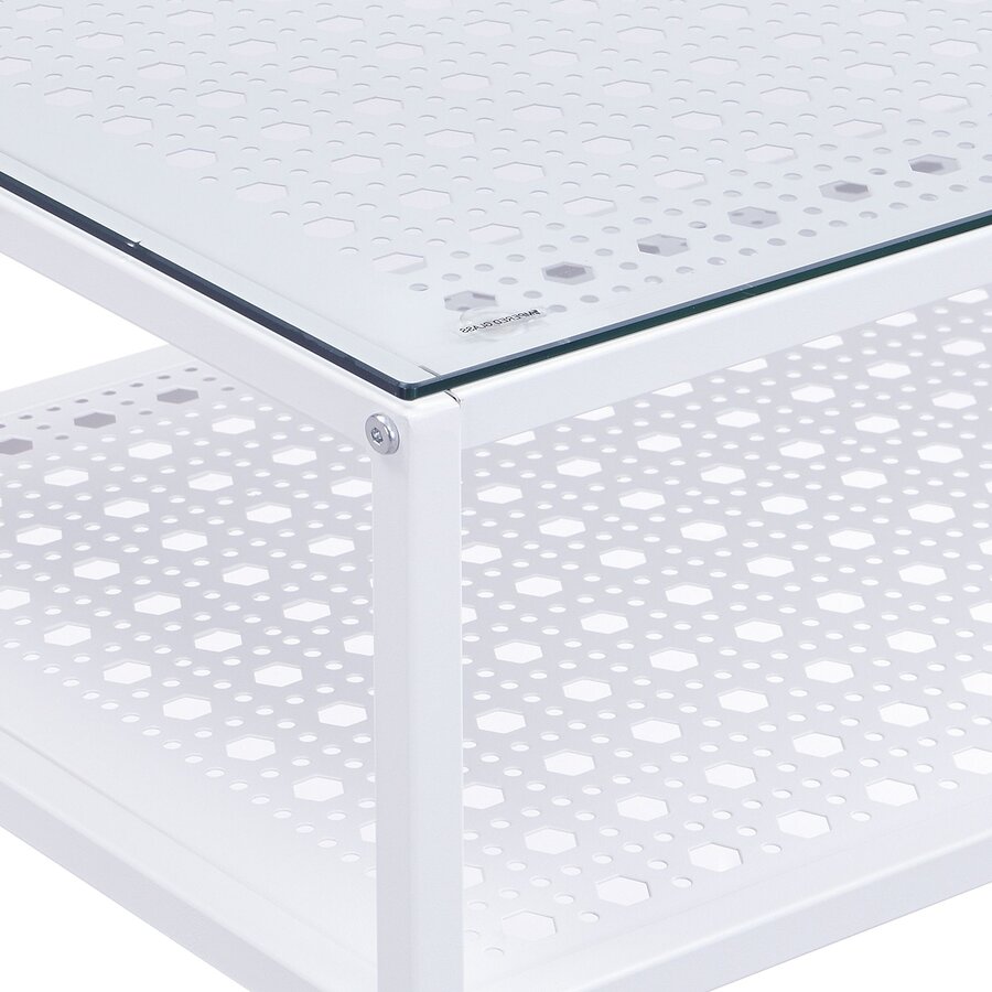 Amar Glazen Sidetable Wit