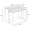 Amar Glazen Sidetable Set Wit