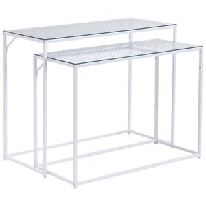 Sky Style Amar Glazen Sidetable Set Wit