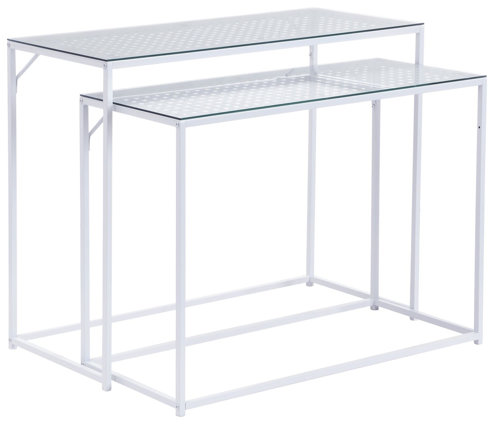 Sky Style Amar Glazen Sidetable Set Wit