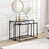 Amar Glazen Sidetable Set Zwart