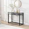 Amar Glazen Sidetable Set Zwart