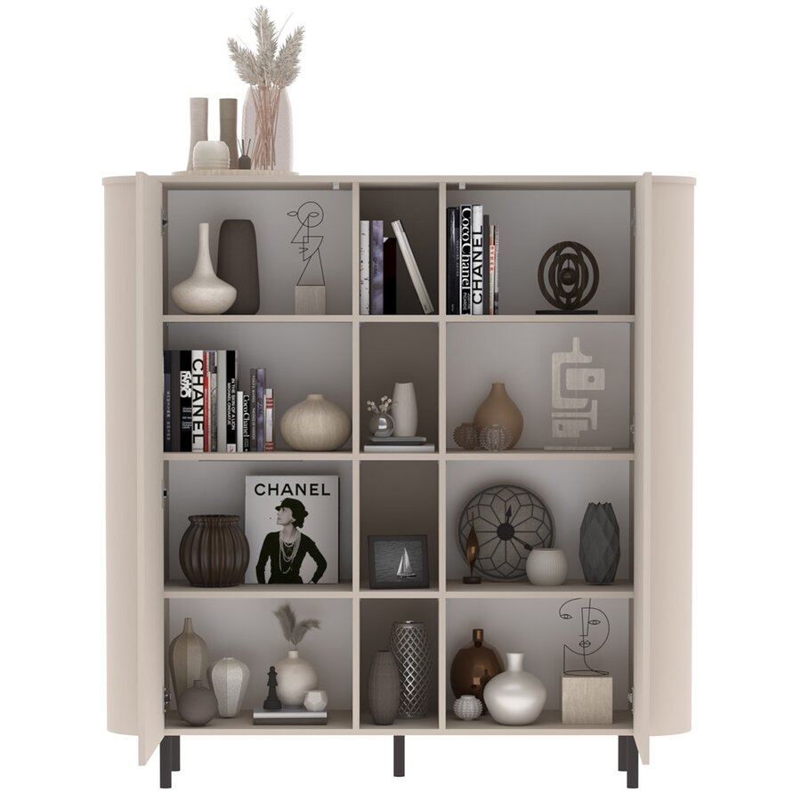 Lido Cashmere Opbergkast 2-Deuren 4-Open Vakken