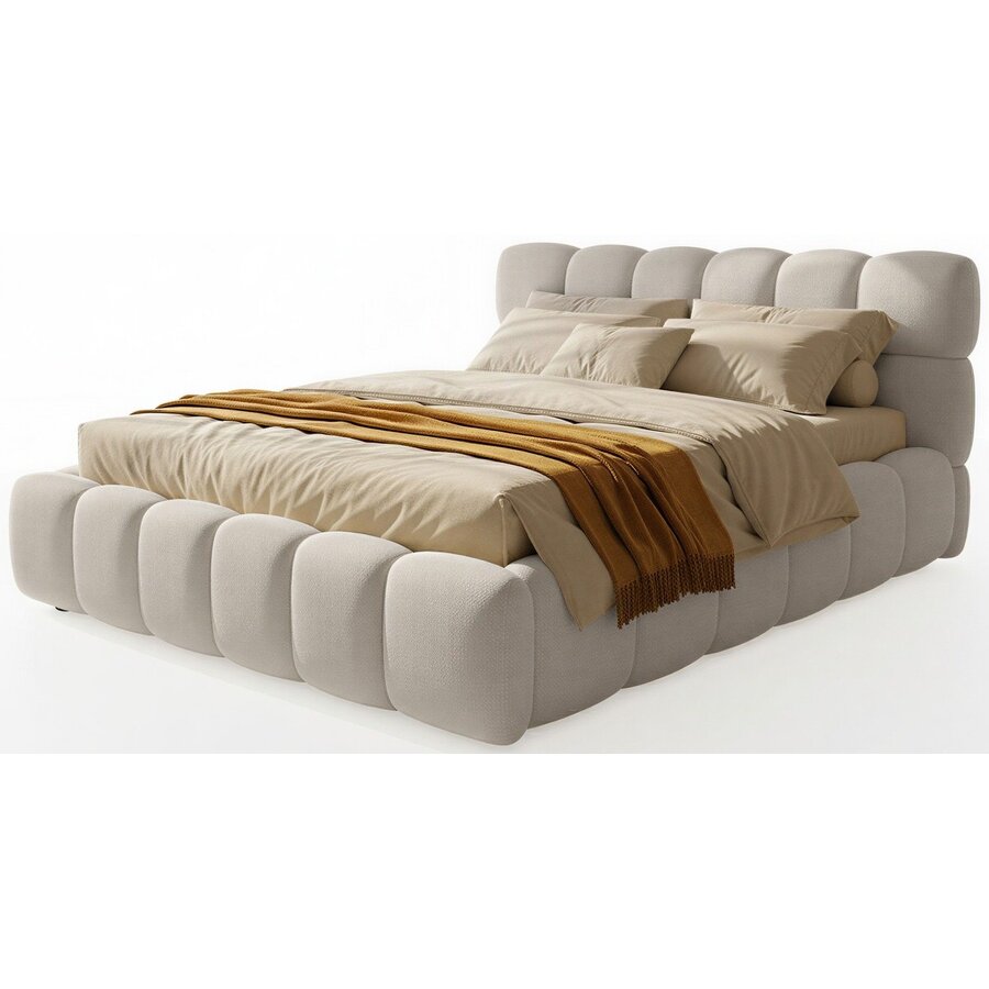 Boston Slim 180 x 200 cm Gestoffeerd Bed Beige