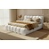 Boston Slim 140 x 200 cm Gestoffeerd Bed Naturel