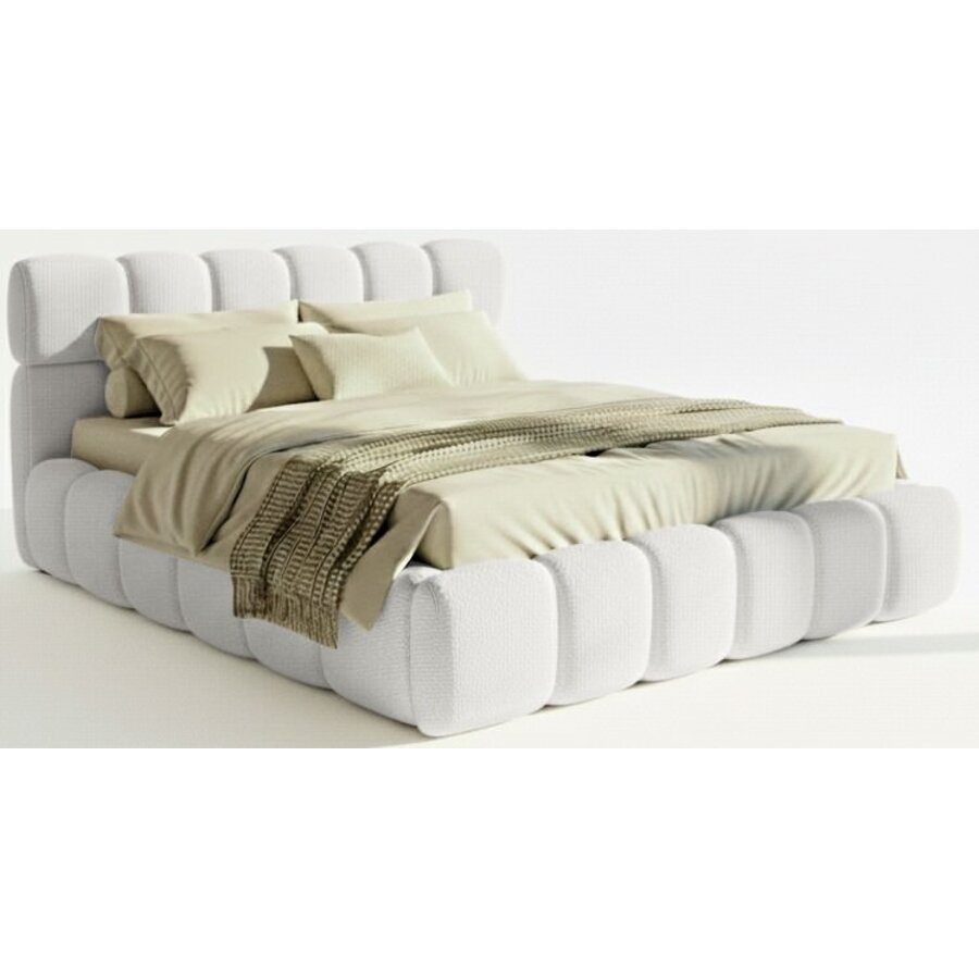 Boston Slim 140 x 200 cm Gestoffeerd Bed Naturel