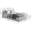Orlando Slim 180 x 200 cm Gestoffeerd Bed Naturel
