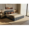 Orlando Slim 160 x 200 cm Gestoffeerd Bed Donkergrijs