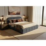 Trae Mobler Orlando Slim 160 x 200 cm Gestoffeerd Bed Donkergrijs