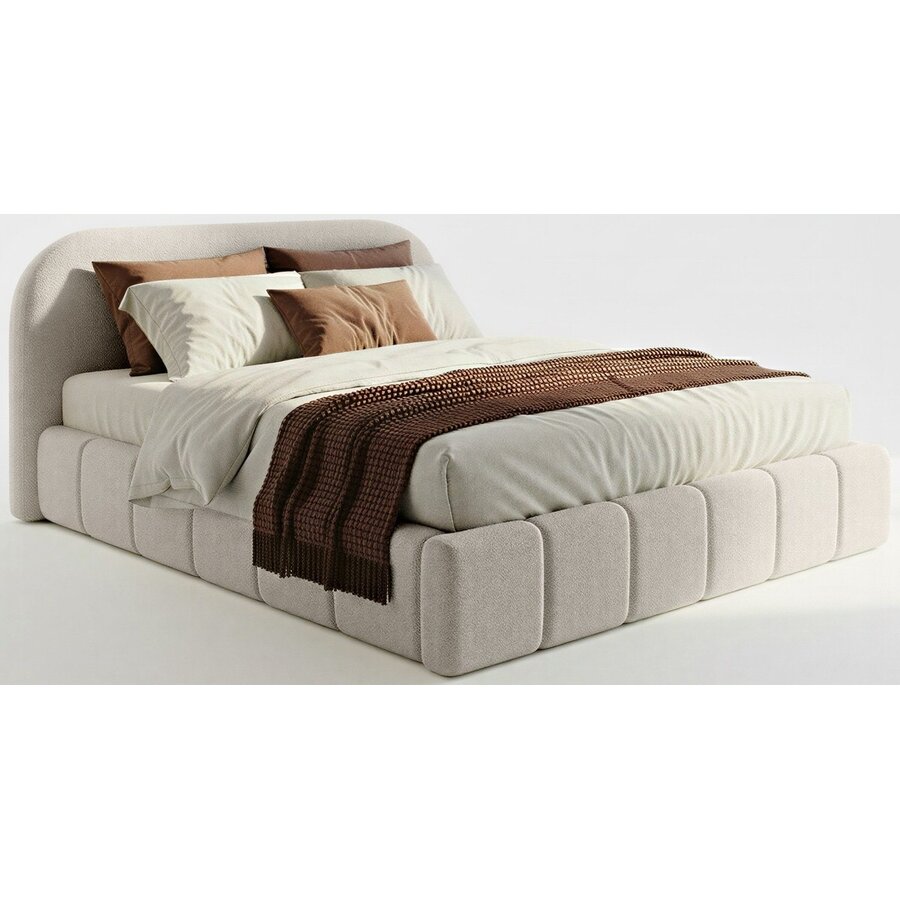 Orlando Slim 160 x 200 cm Gestoffeerd Bed Beige