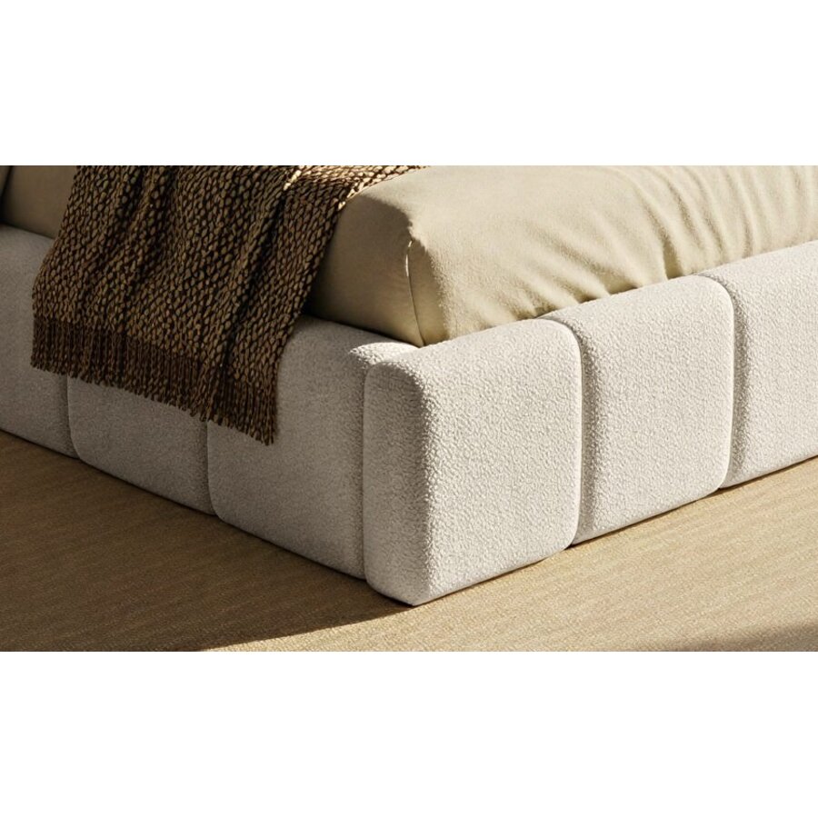 Orlando Slim 140 x 200 cm Gestoffeerd Bed Beige