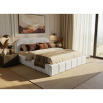 Trae Mobler Orlando Slim 140 x 200 cm Gestoffeerd Bed Naturel