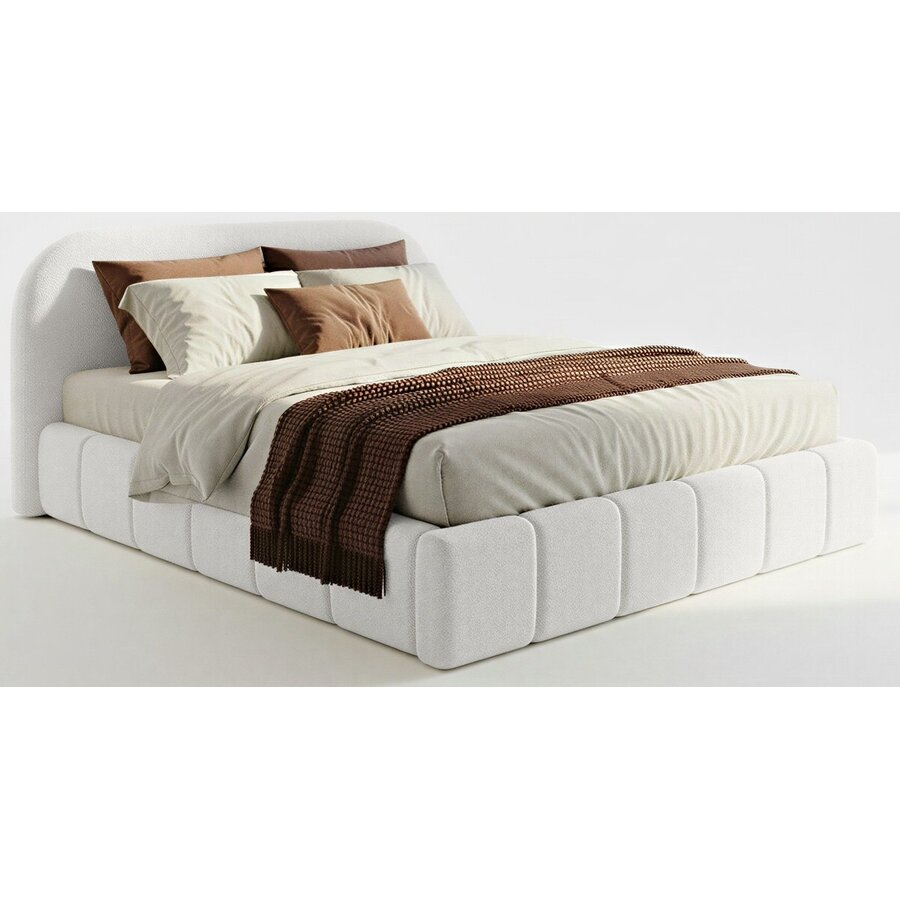 Orlando Slim 160 x 200 cm Gestoffeerd Bed Naturel