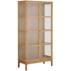 House Nordic Zamora Eiken / Glas Vitrinekast met 2-Deuen