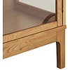 Zamora Eiken / Glas Opbergkast H126 cm