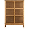 Zamora Eiken / Glas Opbergkast H126 cm