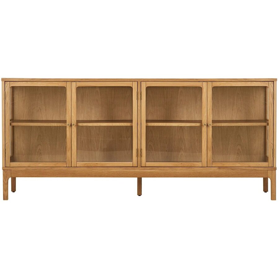 Zamora Eiken / Glas Dressoir W180 cm Zamora Eiken / Glas Dressoir W180 cm