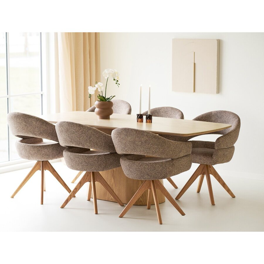 Noli Deensovaal Eettafel Keramiek/Naturel