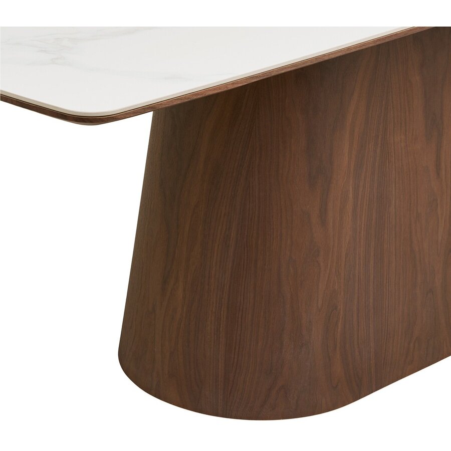 Noli Deensovaal Eettafel Keramiek/Donkerbruin