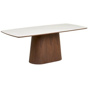 House Nordic Noli Deensovaal Eettafel Keramiek/Donkerbruin