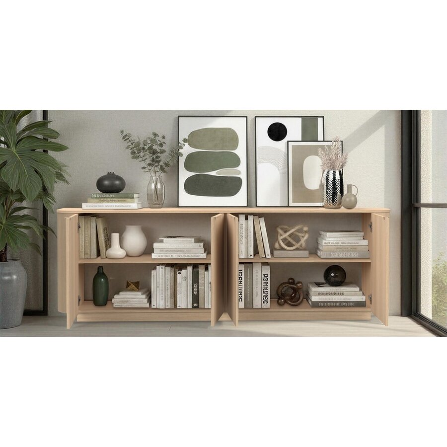 Adriatico Blank Eiken Dressoir 4-Deuren