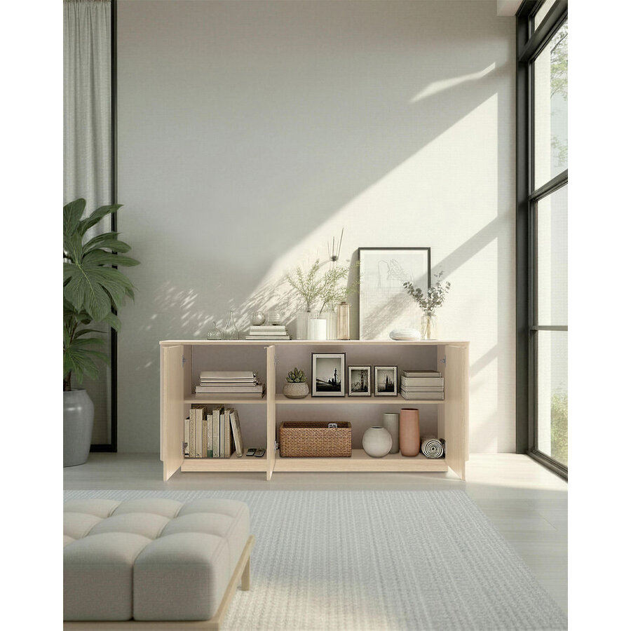 Adriatico Blank Eiken Dressoir 3-Deuren