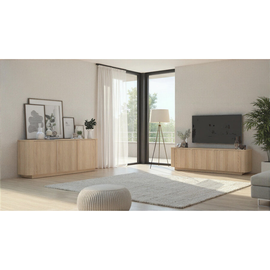 Adriatico Blank Eiken Dressoir 3-Deuren
