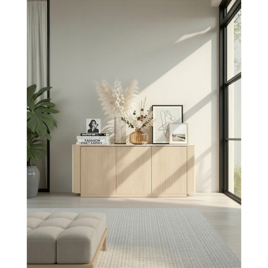 Adriatico Blank Eiken Dressoir 3-Deuren