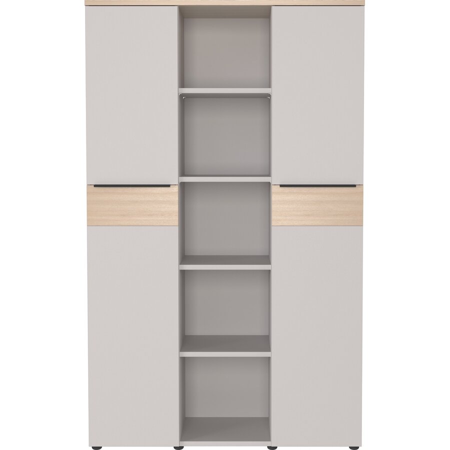 Oviedo Lindberg Eiken / Cashmere Kantoorkast met Open Vakken