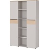 Oviedo Lindberg Eiken / Cashmere Kantoorkast met Open Vakken