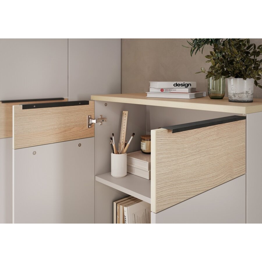 Oviedo Lindberg Eiken / Cashmere Kantoorkast H120