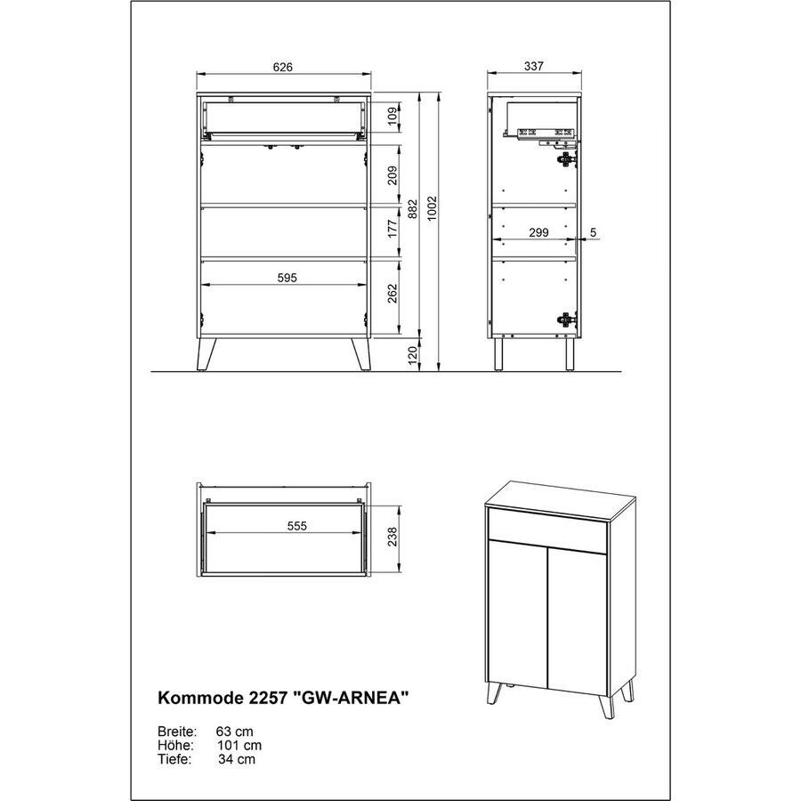 Arnea Cashmere Badkamerkast Laag