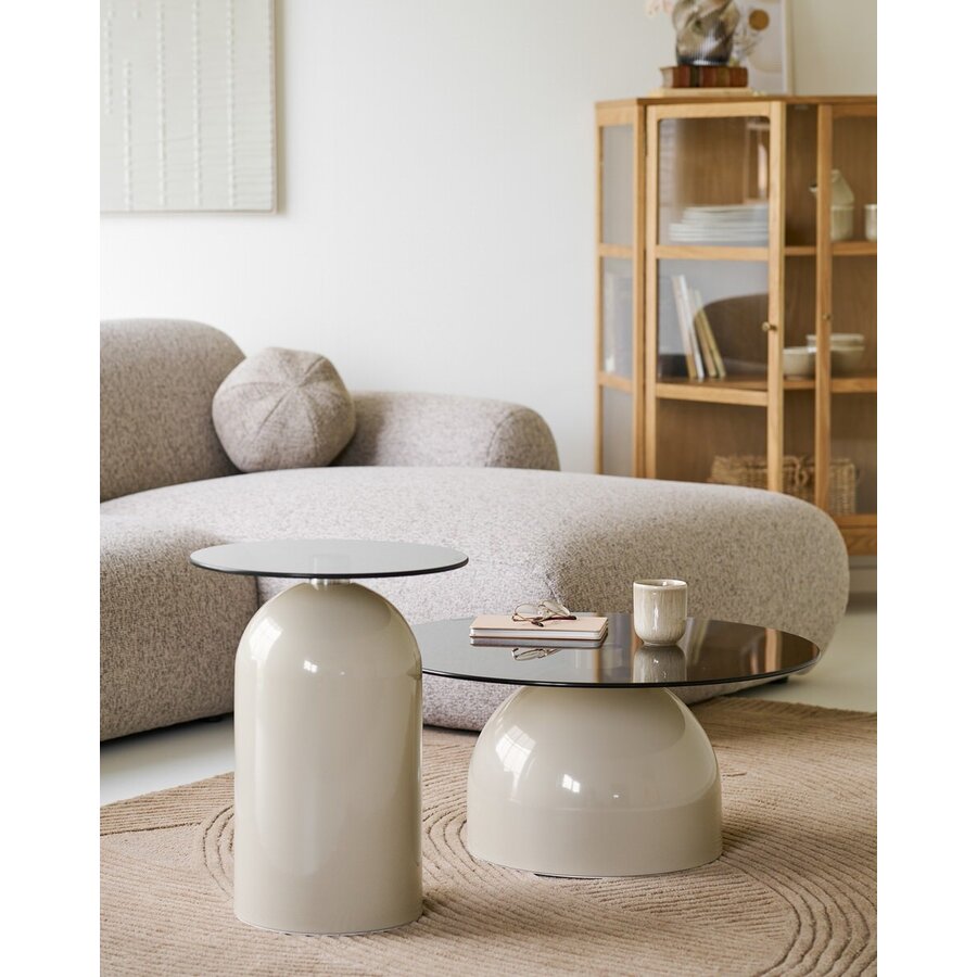 Ravello Glazen Bijzettafel Rond Ø40 cm