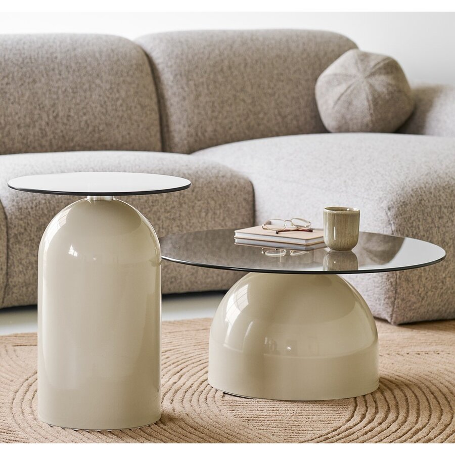 Ravello Glazen Bijzettafel Rond Ø40 cm